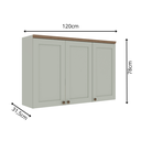 Ver imagem 3 de Armário Aéreo Para Cozinha 3 Portas Provençais