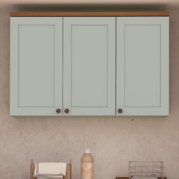 Armário Aéreo Para Cozinha 3 Portas Provençais - 1