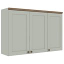 Ver imagem 2 de Armário Aéreo Para Cozinha 3 Portas Provençais