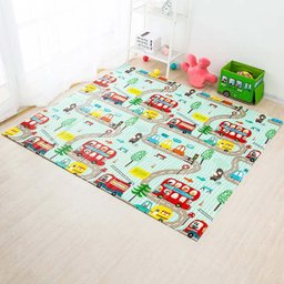 Tapete Infantil Criança Bebe Tatame Grande Dupla Face Emborrachado Macio Dobravel Brincadeira Antide - 4
