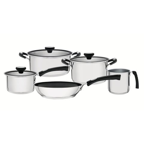 Jogo de Panelas Solar Silicone Aço Inox de Indução 5 Peças - Tramontina 65120/040