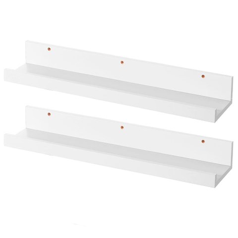 Kit 2 Prateleiras para Quadros e Livros 60cm X 12cm