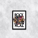 Ver imagem 1 de Quadro Decorativo Ícones do Rock 24x18cm - com vidro:Madeira preta
