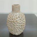 Ver imagem 6 de Vaso Decorativo de Cerâmica Bege 15x10x10cm Enfeite Sala Mesa Estante Aparador