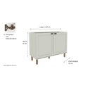 Ver imagem 3 de Balcão Para Cozinha 2 Portas Provençais sem Tampo Iluminata 