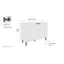 Ver imagem 3 de Balcão Para Cozinha 2 Portas Provençais sem Tampo Iluminata 