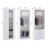 Guarda Roupas Modulado de Canto Diagonal 3 Peças com 5 Portas e 4 Gavetas Alpes Luciane Móveis - 4