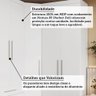 Guarda Roupas Modulado de Canto Diagonal 3 Peças com 5 Portas e 4 Gavetas Alpes Luciane Móveis - 5