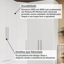 Ver imagem 5 de Guarda Roupas Modulado de Canto Diagonal 3 Peças com 5 Portas e 4 Gavetas Alpes Luciane Móveis
