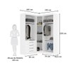 Guarda Roupas Modulado de Canto Diagonal 3 Peças com 5 Portas e 4 Gavetas Alpes Luciane Móveis - 3