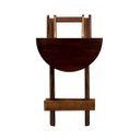 Ver imagem 3 de Mesa Bistrô Alta Redonda Dobrável em Madeira Maciça 60cm
