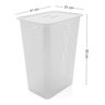Cesto Grande Roupas Sujas Com Tampa Lavabo Banheiro Marca Ou - 5
