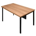 Ver imagem 2 de Mesa Escrivaninha Office Tampo Grosso Industrial 120x60 Nogal/preto Realme Mesa para Escritório Esti
