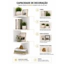 Ver imagem 4 de Prateleira de Canto Suspensa Flutuante Parede Nicho Decorativo