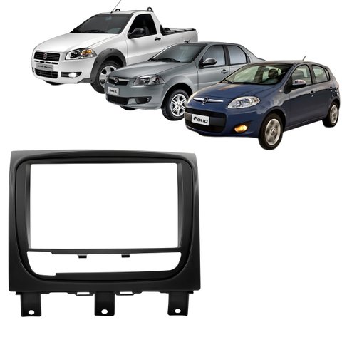 Moldura Painel Central 2 Din Som Dvd Strada Adventure Trekking Working 2013 À 2020 Preto S/m 13/20 S