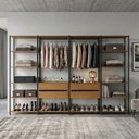 Ver imagem 1 de Guarda-Roupas Closet Mod Siena 264cm 4 Gavetas 2 Cabideiros e 12 Prateleiras Yescasa