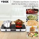 Ver imagem 2 de Vbgk Cooktop Elétrico 2200w, 2 Bocas, Controle de Botão, 110v, com Timer