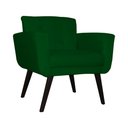 Ver imagem 1 de Poltrona Decorativa Geovana Suede Verde Pés Madeira Ms Decor