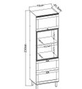 Ver imagem 3 de Torre para 2 Fornos 2 Portas 1 Gaveta Iluminata Branco/Fosco/Ébano