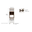 Ver imagem 5 de Torre para 2 Fornos 2 Portas 1 Gaveta Iluminata Branco/Fosco/Ébano