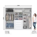 Ver imagem 2 de Guarda Roupa Casal 6 Portas 4 Gavetas Mississipi 