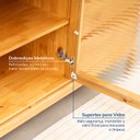 Ver imagem 6 de Buffet Aparador 2 Portas Vidro Canelado 3 Gavetas Madeira Maciça Seiva CabeCasa MadeiraOriginals