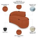 Ver imagem 3 de Sofá 2 Lugares para Sala 140cm Orgânico Wendi Boucle Terracota I01 - Mpozenato