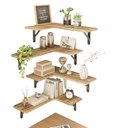 Ver imagem 2 de Kit com 4 Prateleiras de Canto Flutuantes