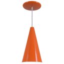 Ver imagem 1 de Pendente Cone Luminária Lustre Alumínio Laranja