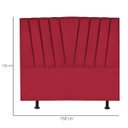 Ver imagem 3 de Cabeceira Estofada Cama Casal Queen Size 160 Cm Malu Suede:vermelho