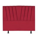 Ver imagem 2 de Cabeceira Estofada Cama Casal Queen Size 160 Cm Malu Suede:vermelho