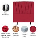 Ver imagem 4 de Cabeceira Estofada Cama Casal Queen Size 160 Cm Malu Suede:vermelho