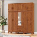 Ver imagem 2 de Guarda Roupa 10 Portas 2 Gavetas com Espelho Cobre Imbuia - Fn
