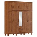 Ver imagem 1 de Guarda Roupa 10 Portas 2 Gavetas com Espelho Cobre Imbuia - Fn