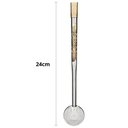 Ver imagem 3 de Bomba de Chimarrão Inox Estampada 24cm Mil Furos com Rosca Bocal Ouro Bortonaggio