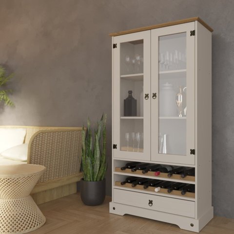 Cristaleira 2 Portas 1 Gaveta com Adega Smile