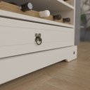 Ver imagem 3 de Cristaleira 2 Portas 1 Gaveta com Adega Smile Branco/Creme/Carvalho