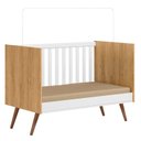 Ver imagem 3 de Berço Americano Q Encanto 3820 Retrô Freijó Toq Branco Acetinado Ambiente - Qmovi