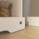 Ver imagem 6 de Estante Alta 4 Prateleiras e Madeira Maciça Creme Carvalho Smile 182x81x44cm Branco 100% MDF