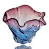 Centro de Mesa Cristal Murano Azul e Lilás 25cm Fruteira Tiger Glass Decoração Casamento Sala - 7