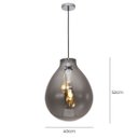 Ver imagem 3 de Lustre Pendente Skylight Tommy M Fumê E27 Bivolt