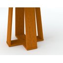 Ver imagem 3 de Mesa de Jantar Redonda Isabela 1,35m com Tampo Giratório Ypê/preto/off White - New Ceval