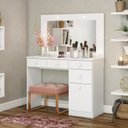 Ver imagem 1 de Penteadeira Camarim 1 Porta 4 Gavetas Charme