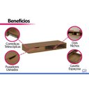Ver imagem 5 de Modulado Quarto Bancada 1 Gaveta 160cm Liga Canela Kappesberg