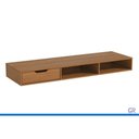 Ver imagem 2 de Modulado Quarto Bancada 1 Gaveta 160cm Liga Canela Kappesberg