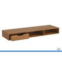 Ver imagem 4 de Modulado Quarto Bancada 1 Gaveta 160cm Liga Canela Kappesberg