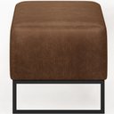 Ver mais imagens de Kit 02 Puff Decorativo Para Sala de Estar Cléo W01 Base de Ferro 90cm Couríssimo Marrom - Lyam