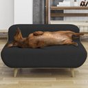 Ver imagem 1 de Cama Caminha Elevada Para Cachorro 100% MDF Carvalho Preto Duke Shop Jm