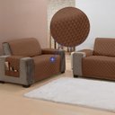 Ver imagem 3 de Protetor de Sofá Padrão 2 Lugares Classic 100% Poliéster:tabaco