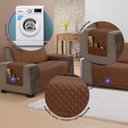 Ver imagem 2 de Protetor de Sofá Padrão 2 Lugares Classic 100% Poliéster:tabaco